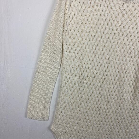 Zara Cream Loose Weave Pullover Sweater Size Medium - Picture 5 of 7